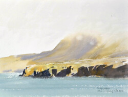 Eight English whalemen stood on this headland, looked across the inlet and found out they had missed the boat home. This led to the first wintering in Spitsbergen in 1630-1631. © The IK Workshop Society at www.ikfoundation.org. Headland