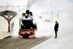 This steam locomotive was built in 1917 and taken out of traffic in 1962. Like many others it was hidden and kept in shape during the cold war. The railway museum in Ängelholm takes it out once per year and offer people a ride. Old train